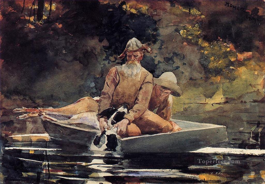 Después de la caza acuarela de Winslow Homer Pintura al óleo